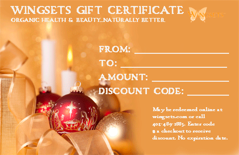 gold christmas gift certificate