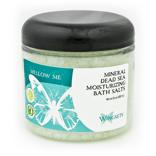 pure aromatherapy blend for monthly emotional mood swings and discomfort blended with high quality bath salts