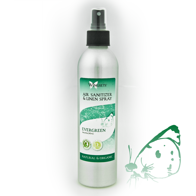 natural aromatherapy blend of pine essential oils in a room spray
