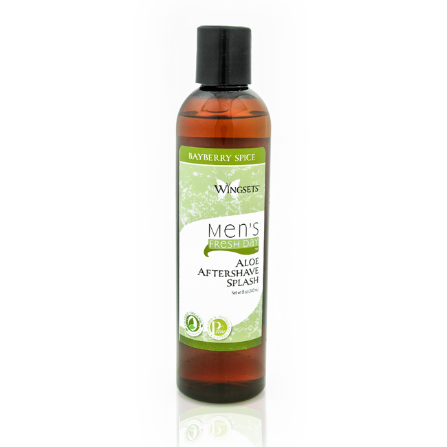bayberry spice blended in an organic aloe vera aftershave for men