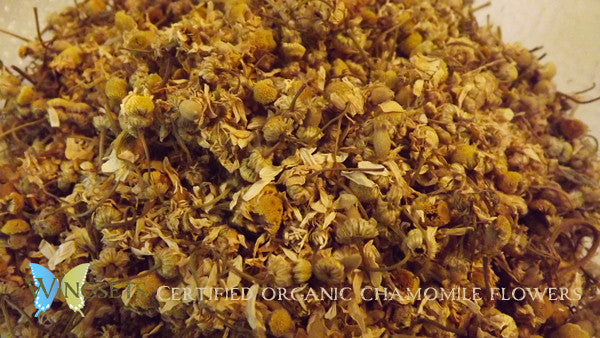certified organic chamomile flowers