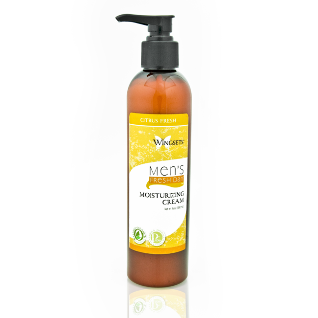 blend of citrus essential oils for an uplifting crisp clean organic moisturizing body cream for men