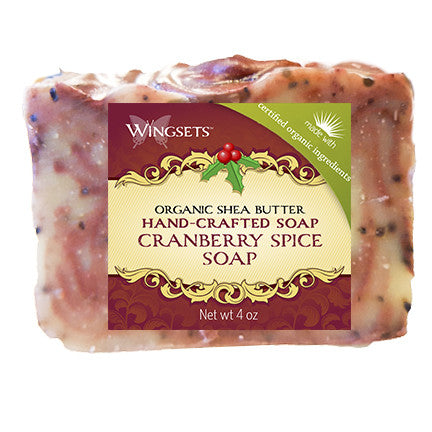 Holiday Cranberry Spice Soap - certified organic ingredients