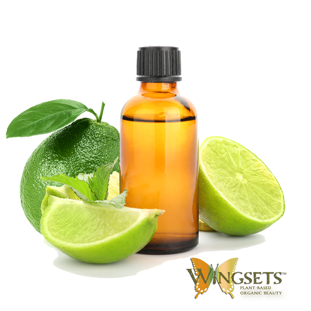 lime essential oil, Citrus aurantifolia, organic, country of Mexico, aromatherapeutic, pure, undiluted, Wingsets Aromatherapy, cold-pressed, citrus essential oil, GC/MS tested essential oils, natural