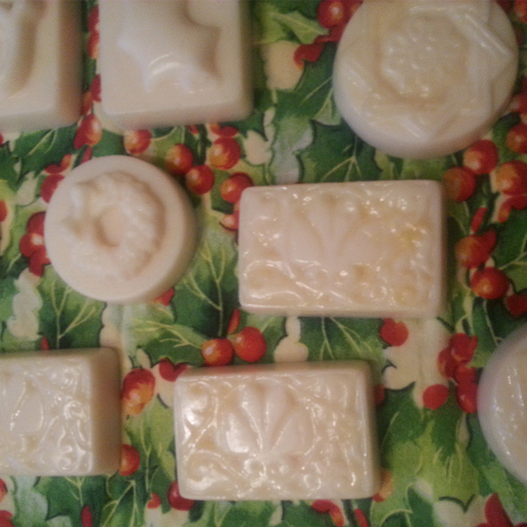 holiday, Christmas lotion bars in various shapes, certified organic  ingredients