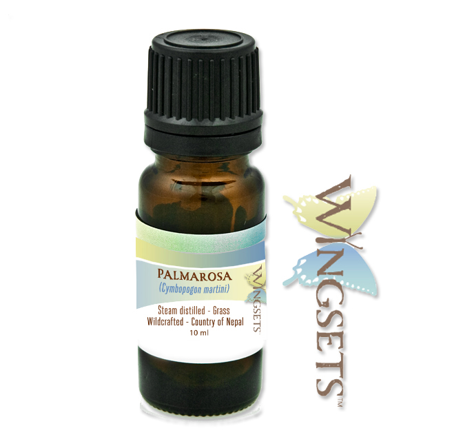 palmarosa essential oil, Cymbopogon martini, Nepal, steam distilled grass, undiluted, aromatherapeutic, pure, Wingsets Aromatherapy, GC/MS tested essential oils