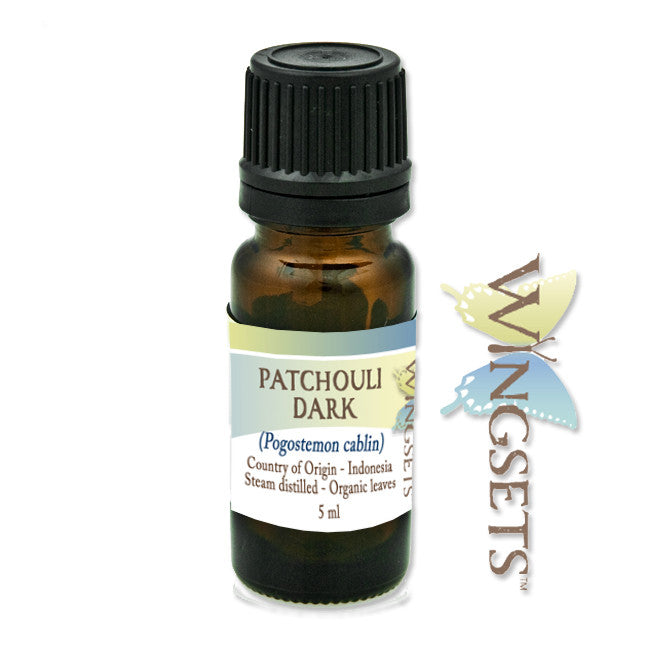 patchouli dark essential oil, Pogostemom cablin, Indonesia, organic leaves, steam distilled, undiluted, unadulterated, pure, aromatherapeutic, Wingsets Aromatherapy, GC/MS tested essential oils, 