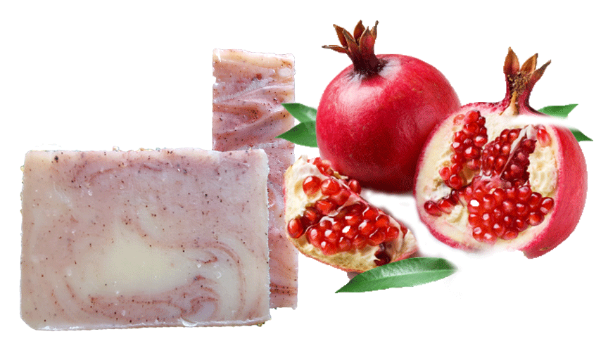 pomegranate and acai handcrafted organic soap wingsets