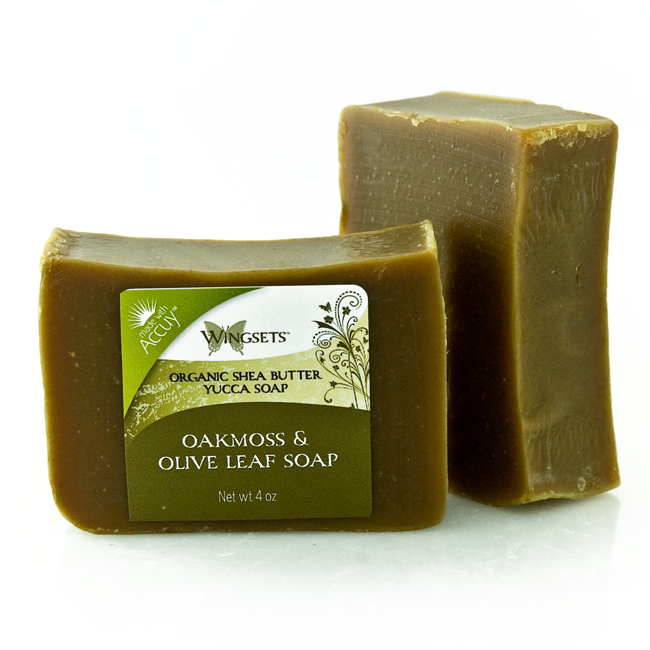 Handcrafted Oakmoss & Olive Leaf Bar Soap - certified organic ingredients