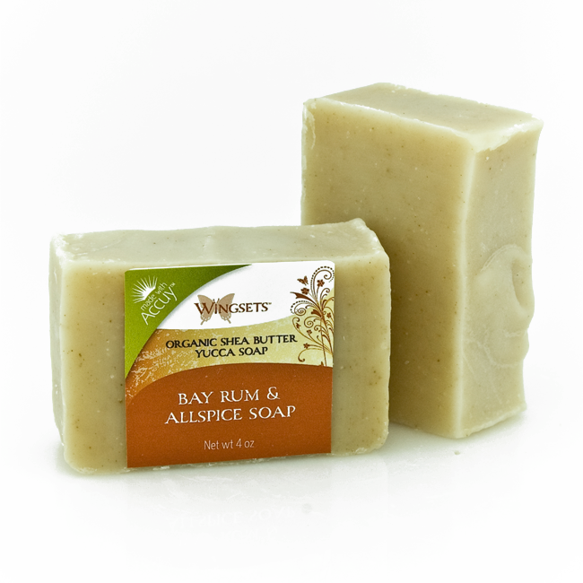 Hand-crafted Bay Rum & Allspice Bar Soap, certified organic ingredients
