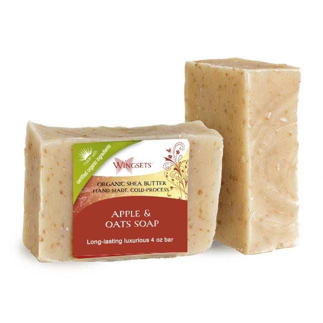 Apple & Oats Bar Soap - handcrafted with certified organic ingredients