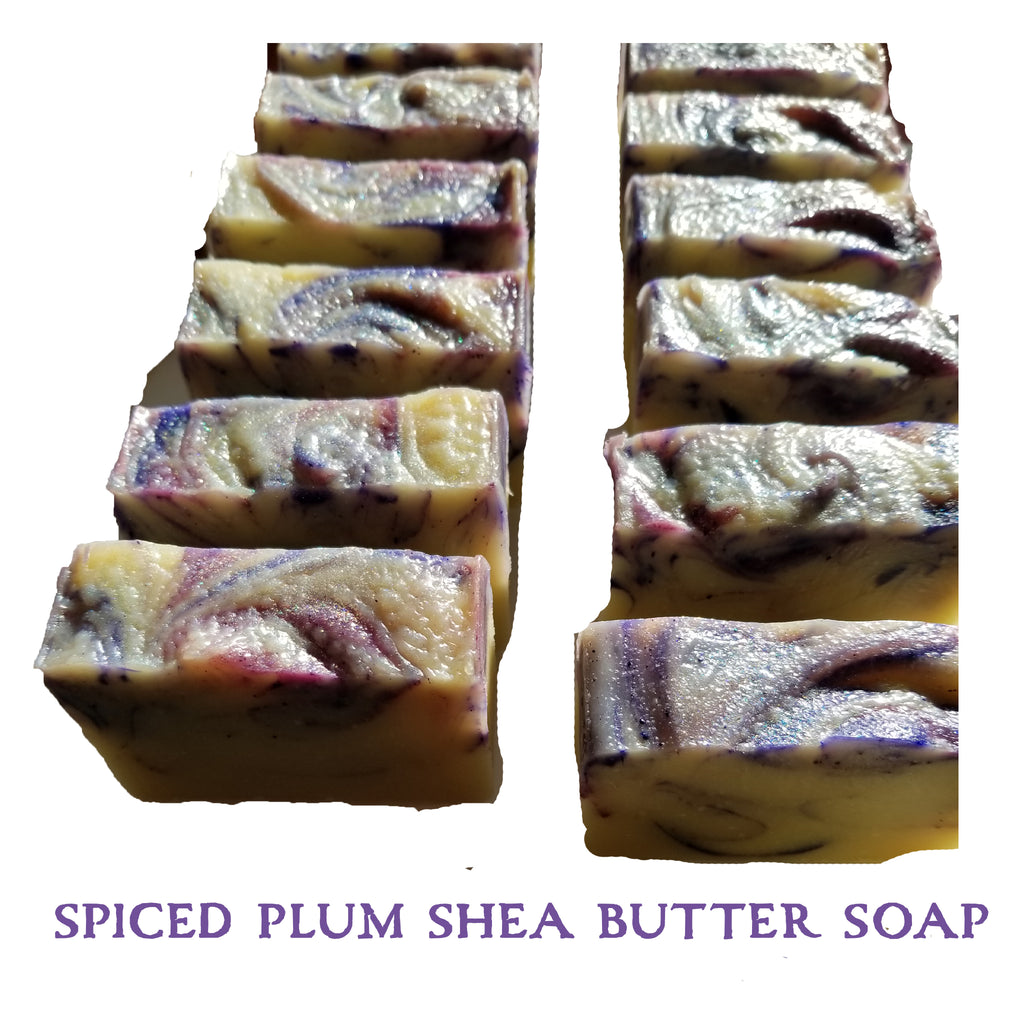 certified organic shea butter in a sugar spice holiday cold processed soap 