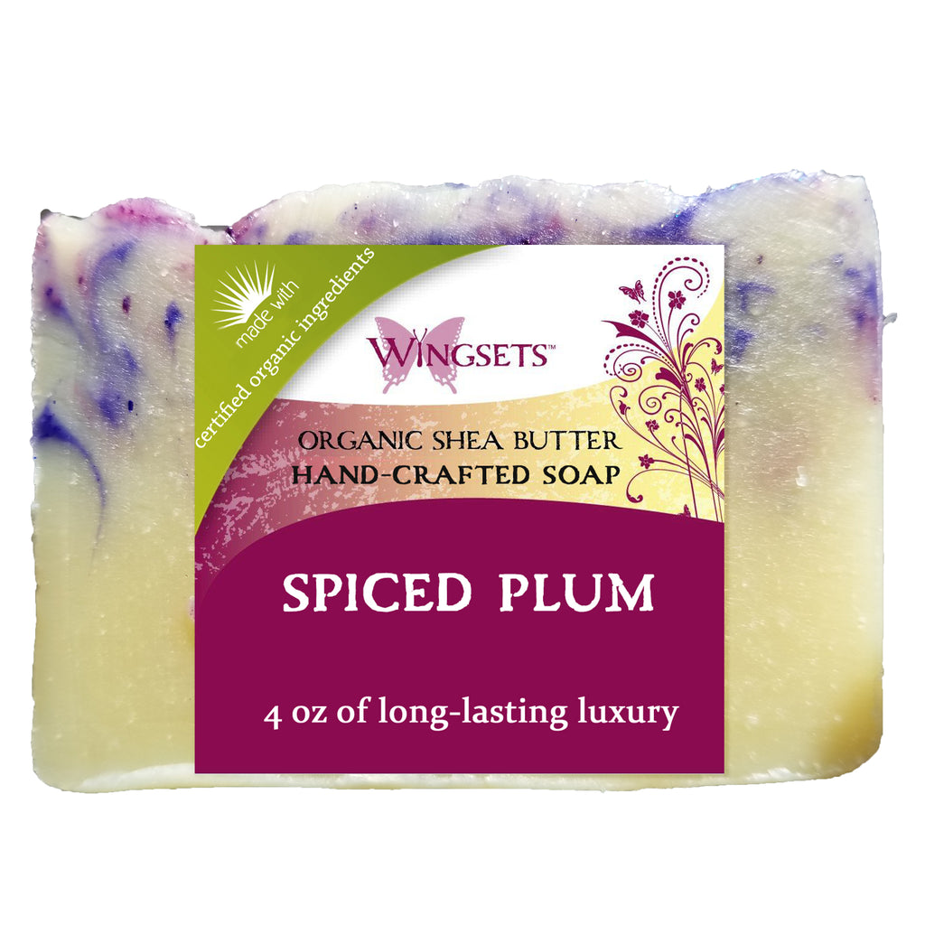 organic spiced plum bar soap with shea butter by Wingsets