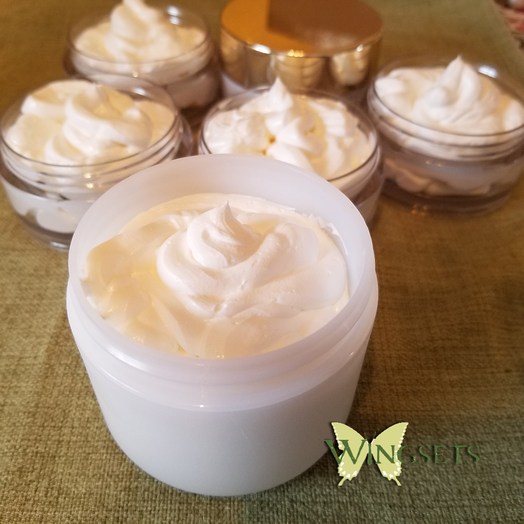 whipped shea mango coconut oil body butter infused with lavender essential oil all organic